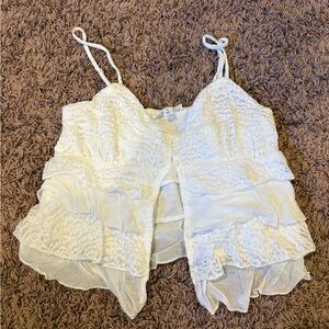 Chic White Lace Layered Tank Top